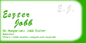 eszter jobb business card